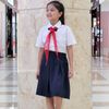  Áo sơ mi học sinh nữ có nắp túi - GDP020 