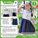  Đầm học sinh cổ hải quân chất liệu cotton Nhật cao cấp - GDP021 