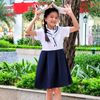  Đầm học sinh cổ hải quân chất liệu cotton Nhật cao cấp - GDP021 