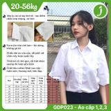  Áo sơ mi học sinh nữ xếp ly nhuyễn trên vai - GDP023 