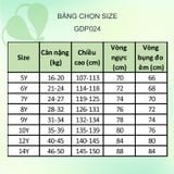  Đầm học sinh nữ lá cổ phối viền - GDP024 