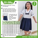  Đầm học sinh nữ lá cổ phối viền - GDP024 