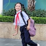  Áo sơ mi học sinh nữ cổ sen phối ren tay xòe - GDP026 