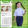  Áo sơ mi học sinh nữ cổ sen phối ren tay xòe - GDP026 