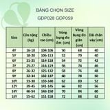  Chân váy học sinh xếp li xòe đính 4 nút - GDP028 