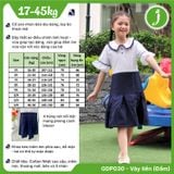  Đầm học sinh bé gái cổ sen nhún bèo cotton Nhật - GDP030 