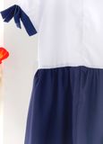  Đầm học sinh bé gái không cổ cột nơ - GDP031 