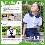  Áo sơ mi học sinh nữ phối xanh - GDP032 