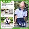  Áo sơ mi học sinh nữ phối xanh - GDP032 