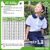  Áo sơ mi học sinh nữ phối xanh - GDP032 