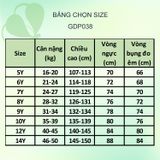  Đầm học sinh cổ tam giác xếp li chất liệu cotton Nhật - GDP038 