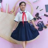  Chân váy học sinh vải lụa dập li lụa cao cấp mềm mịn, thoáng mát, bền và ít nhăn - GDP041 