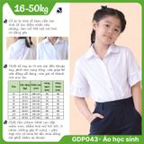  Áo sơ mi học sinh nữ cổ sen phối ren tay xòe trắng kem - GDP043 