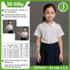  Áo sơ mi học sinh nữ cổ lá sen viền trắng- GDP047 