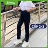  Quần tây học sinh nữ ống đứng vải xuân hương màu đen - GDP048 