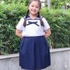  Đầm học sinh nữ cổ hải quân big size cotton Nhật cao cấp mềm mịn, thoáng mát, bền và ít nhăn - GDP051 