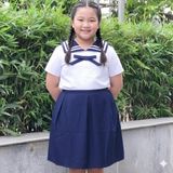  Đầm học sinh nữ cổ hải quân big size cotton Nhật cao cấp mềm mịn, thoáng mát, bền và ít nhăn - GDP051 