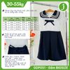  Đầm học sinh nữ cổ hải quân big size cotton Nhật cao cấp mềm mịn, thoáng mát, bền và ít nhăn - GDP051 