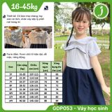  Đầm học sinh xếp ly cổ bèo chất liệu cotton nhật GDP053 