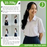  Áo sơ mi đồng phục học sinh nữ tay xuông - GDP055 