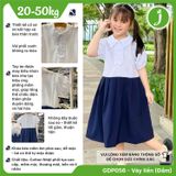  Đầm học sinh nữ cổ sơ mi xẻ bèo - GDP056 