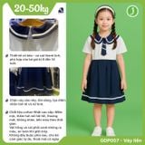  Đầm học sinh nữ cổ bèo cà vạt - GDP057 