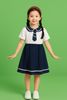  Đầm học sinh nữ cổ bèo cà vạt - GDP057 