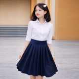  Chân váy học sinh nữ xếp ly gân cao cấp Jadiny GDP059 