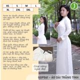  Bộ áo dài học sinh chuẩn truyền thống trắng tinh Jadiny GDP061 