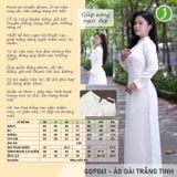  Bộ áo dài học sinh chuẩn truyền thống trắng tinh Jadiny GDP061 