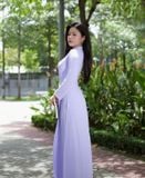  Bộ áo dài học sinh chuẩn truyền thống trắng xanh Jadiny GDP062 