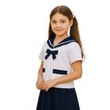  Áo sơ mi học sinh nữ cổ hải quân - GDP063 