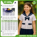 Áo sơ mi học sinh nữ cổ hải quân - GDP063 