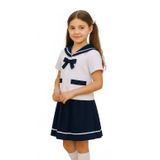  Áo sơ mi học sinh nữ cổ hải quân - GDP063 