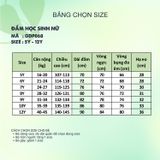  Đầm cổ xanh thắt nơ váy viền váy trắng GDP068 