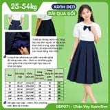  Chân Váy Xếp Li Đồng Phục Thanh Lịch Cho Bé Gái Từ Cấp 1 Đến Cấp 3 - Thiết Kế Dài Qua Gối - 2 Túi 2 Bên GDP071 