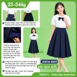  Chân Váy Xếp Li Đồng Phục Thanh Lịch Cho Bé Gái Từ Cấp 1 Đến Cấp 3 - Thiết Kế Dài Qua Gối - 2 Túi 2 Bên GDP071 