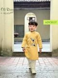  Áo dài bé trai thêu hạc màu vàng ADCH137 