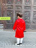  Áo dài bé trai thêu hạc màu đỏ ADCH137-1 