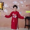  OAD078 Áo dài bé trai đỏ thêu hạc ADCH141 