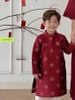  OAD077 Áo dài bé trai gấm đỏ ADCH129 