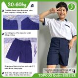  Quần ngắn lưng thun học sinh form big size cho bé ngoại cỡ - TDP003 