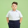  Áo sơmi tay ngắn học sinh xếp li big size vải cotton mềm mại, thấm hút mồ hôi tốt - TDP004 