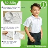  Áo sơmi trắng học sinh form big size cho bé ngoại cỡ - TDP005 