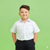  Áo sơmi trắng học sinh form big size cho bé ngoại cỡ - TDP005 