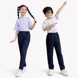  Quần dài học sinh phối thun hông không khóa kéo- TDP010 