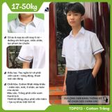  Áo sơ mi học sinh túi bên viền tay - TDP013 