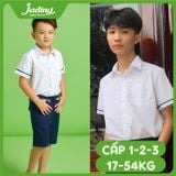  Áo sơ mi học sinh túi bên viền tay - TDP013 