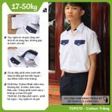  Áo sơ mi học sinh bé trai phối viền túi chân cổ - TDP015 