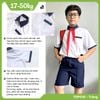  Áo sơ mi học sinh nam phối xanh form dáng cơ bản - TDP016 